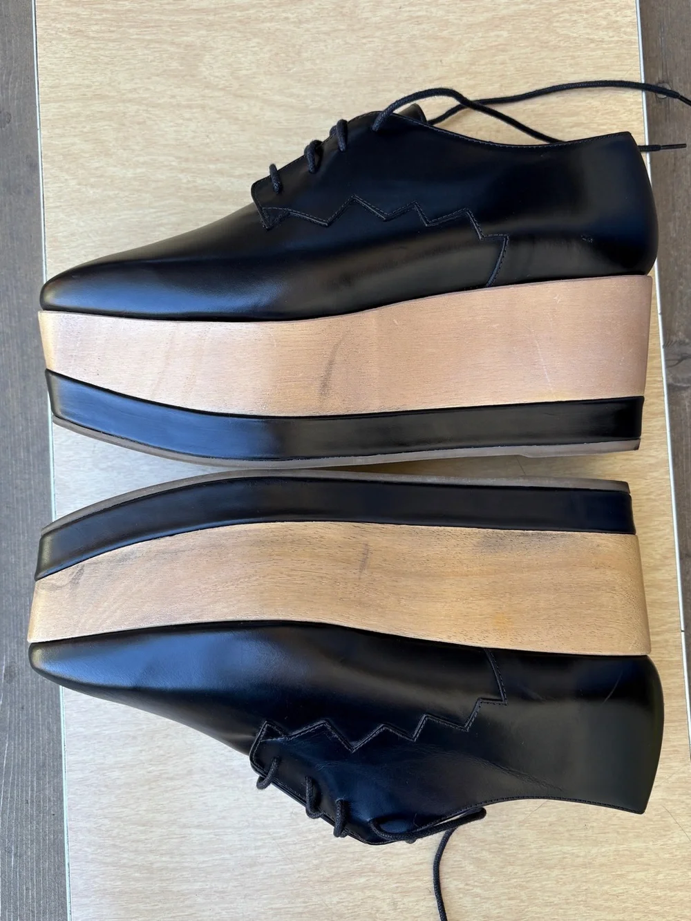 Paloma Barcelò Lace-Up Platform Oxford Shoe In Black Sz 40 EU